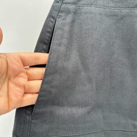 NWT KOTN Flannel Mini Skirt Womens‎ 6 Charcoal Grey Pockets A-line Modern Preppy - Picture 2 of 10